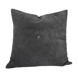 Western Suede Antique Silver Concho & Studded Pillow