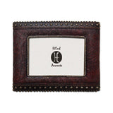 Tooled Leather w/ Studded Sides Picture Frame