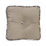 Augusta Buttoned Toile Box Pillow