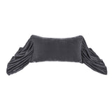 Stella Faux Silk Velvet Long Ruffled Pillow