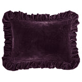 Stella Faux Silk Velvet Ruffled Dutch Euro Pillow