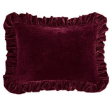 Stella Faux Silk Velvet Ruffled Dutch Euro Pillow