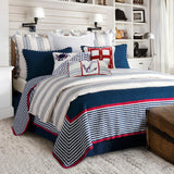 Linen Eyelet Decorative Throw Pillow w/ Rope