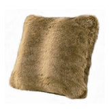 Faux Wolf Fur Throw Pillow