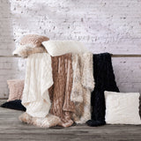 Ruched Rabbit Lumbar Pillow