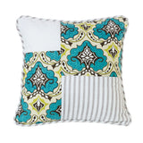 Salado Patchwork Throw Pillow, Floral Medallion