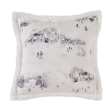 Ski Life Campfire Sherpa Pillow