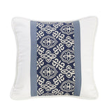 St. Clair Paneled Navy Blue Throw Pillow