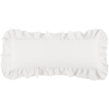 Washed Linen Ruffled Lumbar Pillow
