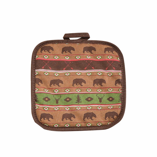 Aztec Multi-Animal Printed Pot Holder, Set of 10