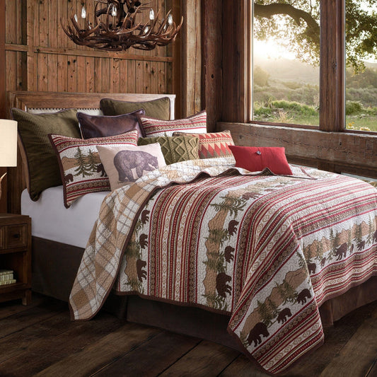 Bear Trail Reversible Quilt Set, Full/Queen
