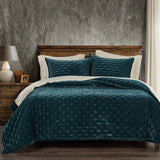 Stella Faux Silk Velvet Pintuck Quilt