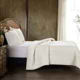 Stella Faux Silk Velvet Pintuck Quilt