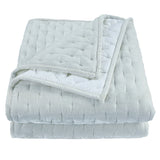 Stella Faux Silk Velvet Pintuck Quilt