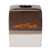 Running Remuda Ceramic Tissue Box Cover