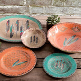 Feather Melamine Salad Plates, Set of 4
