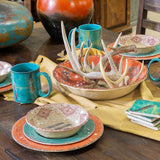 Feather Melamine Salad Plates, Set of 4