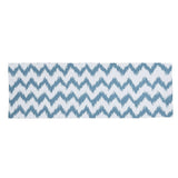 Catalina Aqua & White Bed Runner w/ Chevron Pattern, King