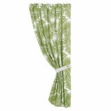 Capri Green & White Fern Single Panel Curtain