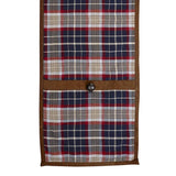 South Haven Blue Plaid Table Runner with Suede