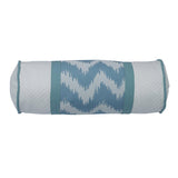 Catalina Neckroll Pillow w/ Aqua & White Chevron