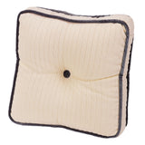 Whistler Tufted Box Pillow w/ Charcoal Velvet Trim