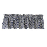 St. Clair Navy & White Cotton Kitchen Valance