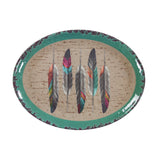 Tossed Feather Melamine Serving Platter