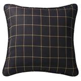Ashbury Black Woven Tweed Euro Sham