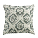 Belmont White & Seafoam Green Floral Euro Sham