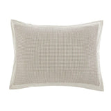 Stonewashed Cotton Waffle Weave Pillow Sham Set, King