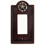 Leather Grain Single Rocker Wall Switch Plate