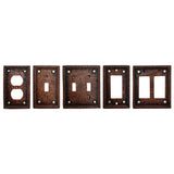Tooled Resin Double Rocker Wall Switch Plate