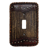 Woodgrain w/ Double Yoke Single Switch Wall Plate
