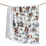 Ranch Life Western Toile Campfire Sherpa Throw