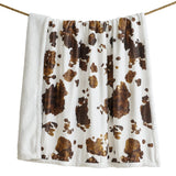 Elsa Cowhide Campfire Sherpa Throw