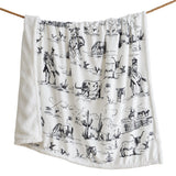 Ranch Life Western Toile Campfire Sherpa Throw