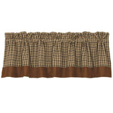 Clifton Woven Twill Plaid Kitchen Valance