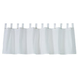 Salado White Cotton Kitchen Valance w/ Medallion