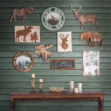 Moose Cut Out Rustic Wall Hanging