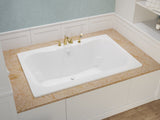 Alya 5 ft. Acrylic Center Drain Rectangular Bathtub in White