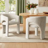 Khloe Modern Chenille Dining Chair with Arms (1-Piece)