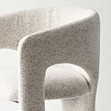 Khloe Modern Chenille Dining Chair with Arms (1-Piece)