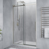 Stellar Series 45 to 48 in. x 76 in. Sliding Frameless Shower Door with Tsunami Guard Tempered Clear Glass