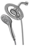 Valkyrie Retro-Fit 3-Spray Patterns with 7.48 in. Wall Mounted Dual Shower Heads with Magnetic Divert in Brushed Nickel