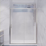 Halberd Series 47 to 48 in. x 72 in. Sliding Framed Shower Door with Tsunami Guard Tempered Glass