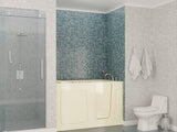 ANZZI Nimbus Series 32 in. L x 60 in. W Dual Jetted Bathtub in Biscuit with Microbubbles Jet
