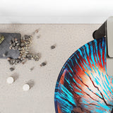 Belissima Round Glass Vessel Bathroom Sink with Stellar Burst Finish