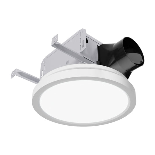 Midnight Series 100 CFM Ceiling Mount Bathroom Exhaust Fan with Brilliant LED Panel Light and Cozy Night Light