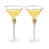 Diamond Collection 2 Piece Stemmed Martini Set